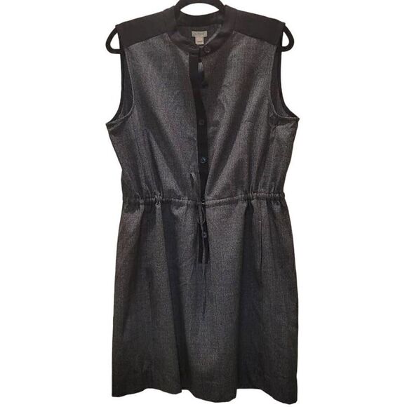 J. Crew Sleeveless Drawstring Dress Size Large - Picture 1 of 8
